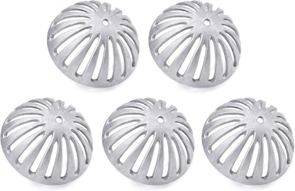 Floor Sink Strainer, Floor Drain Strainer, Heavy Duty Aluminum Dome Drain Cover, Floor Drain Cover for Restaurant, Home, Garden, Kitchen, Bar, Buffet or Food Service 5-1/2" W x 2-1/4"H(5PCS)