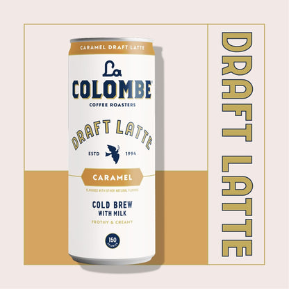 La Colombe Coffee, Caramel Draft Latte, 11 fl oz Cans (Pack of 12), Coffeehouse Quality Cold Brew, Specialty Grade Coffee Beans