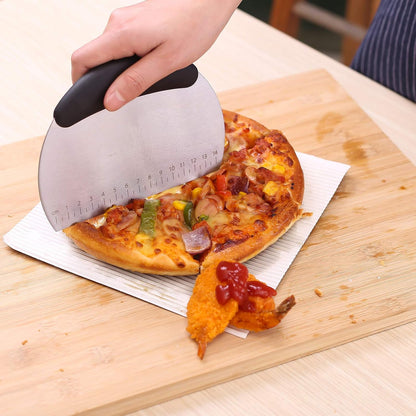 1 pcs Dough Pastry Scraper Chopper/Stainless Steel Dough Scraper Cutter with Ergonomic Rubber Non-Slip Grip/Dough Scraper Cutter/Pro Pastry Pizza
