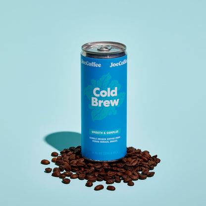Joe Coffee Company - Black Cold Brew Ready-to-Drink Specialty Coffee Cans (Pack of 12), NYC Roaster, Rainfoest Alliance Certified, Kosher