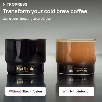 10 PCS NitroPress Nitrogen Coffee Chargers – Pure N2 Cartridges for Nitro Cold Brew Coffee Maker, Cocktails, Tea, and Beer