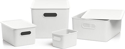 Tatay Baobab Large Multi-Purpose Storage Basket with Capacity for 15 Litres, White, 29.4 x 38.5 x 16