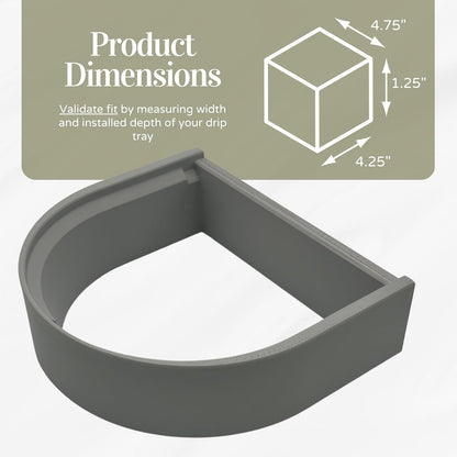 Drip Tray Mug/Cup Riser Made for the Keurig to Reduce Splashes - Riser Only (Gray, K-Slim 1.25 Inches Tall)