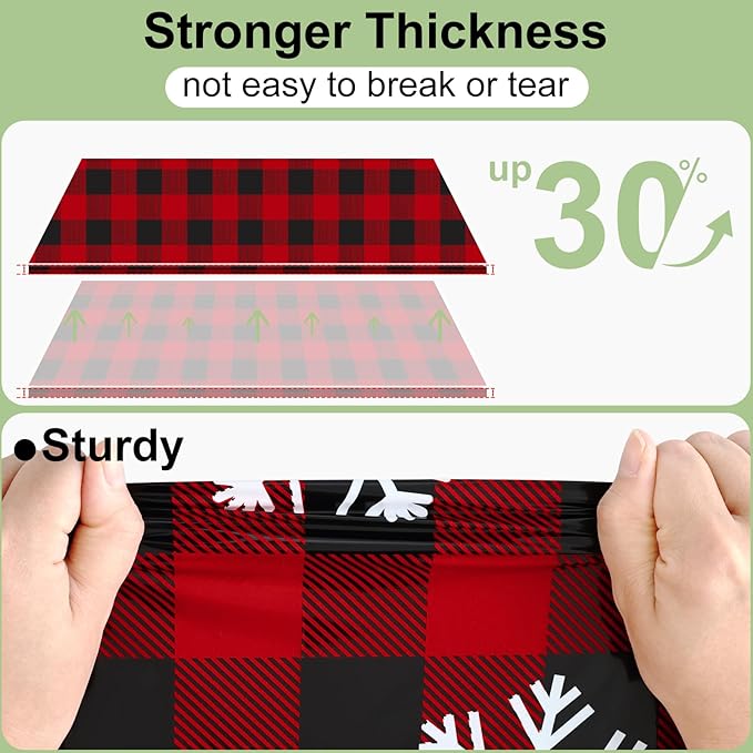 Smiry 3 Pack Gingham Disposable Table Cloth, 54 x 108 Inch Waterproof Plastic Tablecloth, Rectangle Red Checkered Snowflake Table Covers for Christmas, Birthday, Party, Banquet