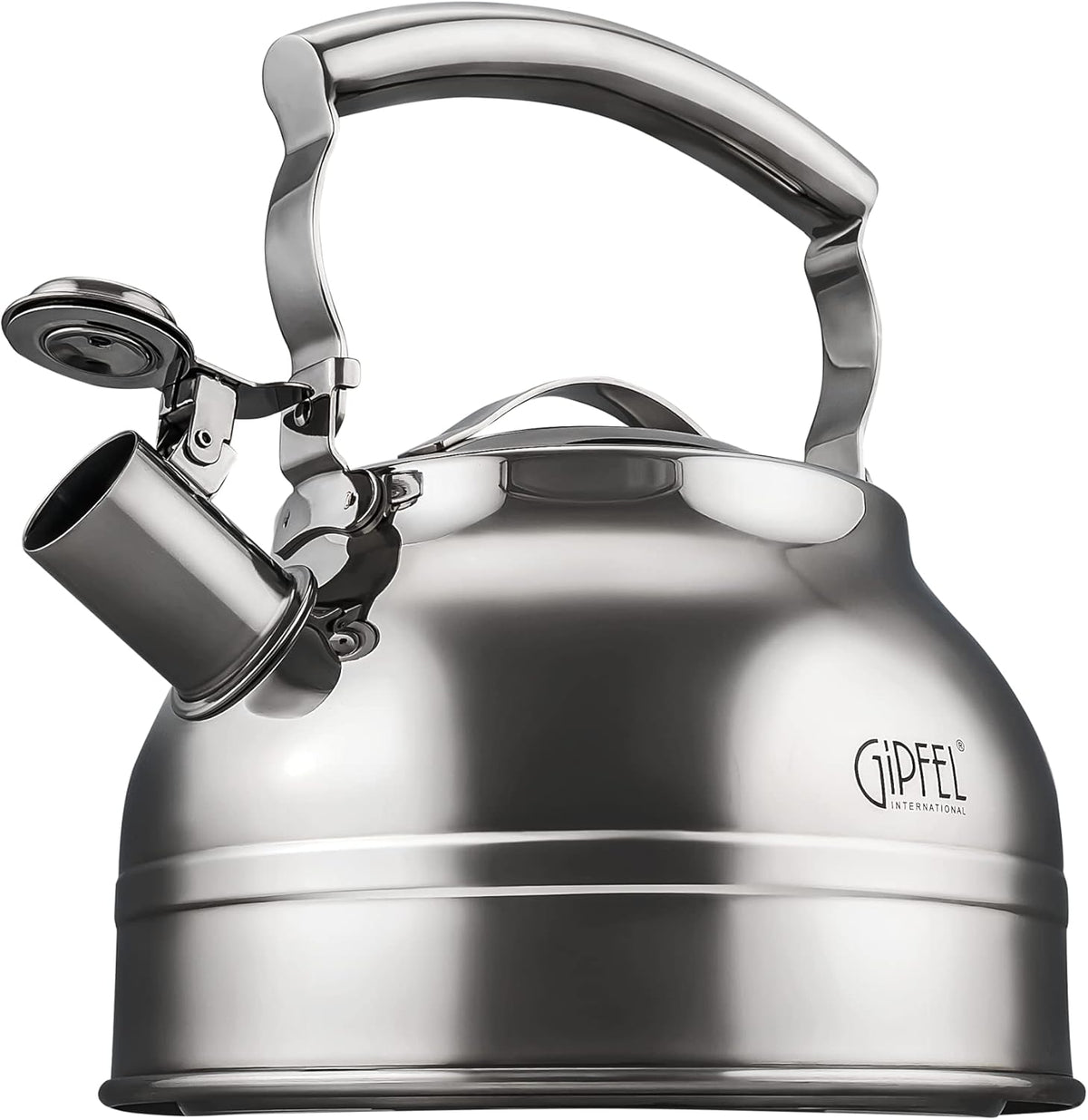 Whistling Tea Kettle Stovetop - Food Grade Stainless Steel Teapot for Stove Top with Ergonomic Handle for Gas, Induction, Electric Stovetops 2.3 Quart