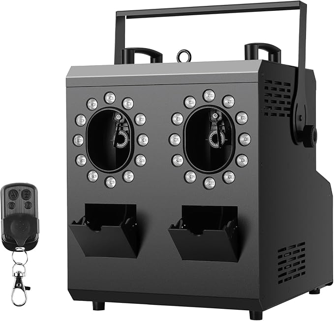 Fog Bubble Machine,1500W 3IN1 Smoke Bubble Machine with 24LEDs RGBW 4IN1 Lighting Effect Remote Control Timer Settings DMX512 for Halloween Birthday Parties Wedding Show Festival Stage
