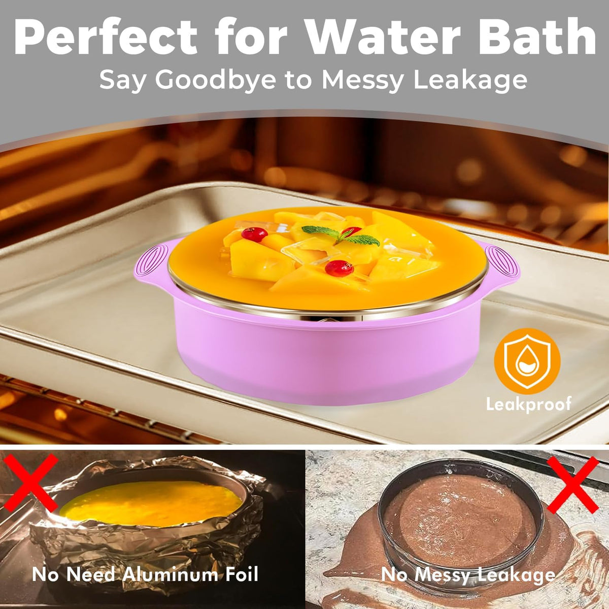 Stainless Steel Springform Pan 9 Inch Nonstick, Leakproof Cheesecake Pan with Pan Protector, Spring Form Pan for Cheesecake