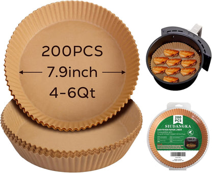 200 Pcs Air Fryer Liners - Disposable Parchment Paper Sheets for Ninja Air Fryer AF101 & AF150 XL