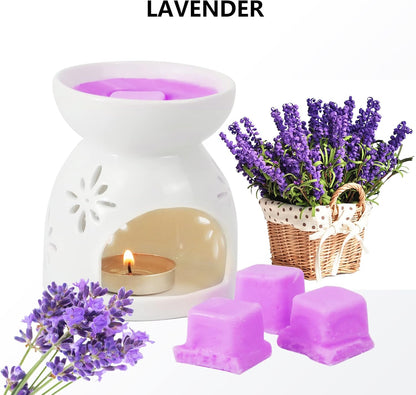 SCENTORINI Lavender Wax Melts Wax Cubes, Lavender Candle Wax Melts Strong Scent, Soy Scented Wax Melts for Wax Warmers Christmas Decor, 2 x 2.5 oz