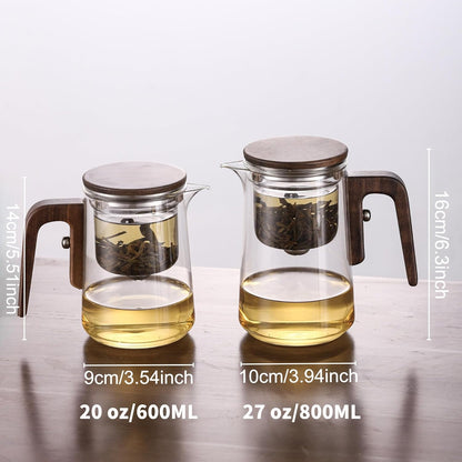 Enchanti Tea Pot, Magic Witchcraft Glass Tea Steepr, Detachable Loose Tea Glass Tea Infuser, Suitable for Black Tea,Ideal Gift forTea Lovers, 20 Ounces (about 600 ml)