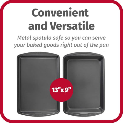 GoodCook Everyday Nonstick Steel 5-Piece Bakeware Set, Gray, Includes Cookie Sheet, Cake Pan, Loaf Pan, Muffin Pan, and Roast Pan