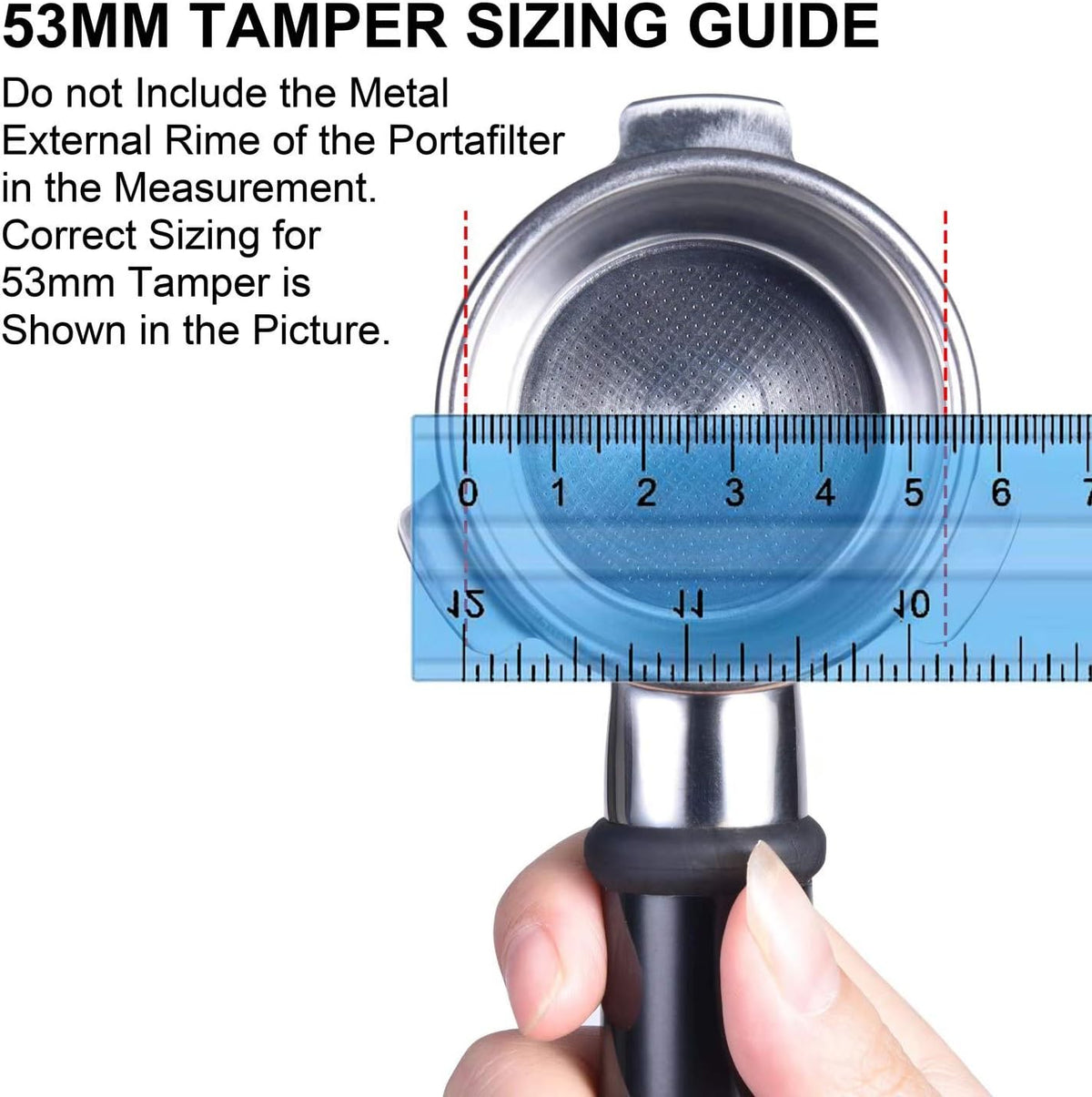 MATOW 53mm Spring Loaded Calibrated Espresso Tamper Fits 54mm Portafilters