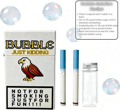Bubble Blower Set with 2Wands and Refillable Bottle, Handheld Bubble Maker, Stress Relief Outdoor Bubble Toy, Fun Creative Gift for Men Women,BE