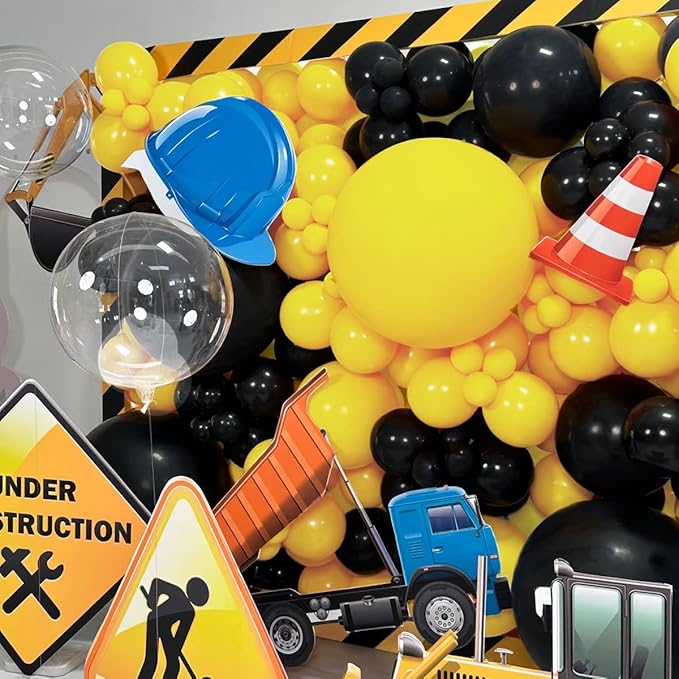 Black and Yellow Balloon Arch Kit, 151Pcs Yellow Black Bobo Balloons Garland 18 12 10 5 inch for Baby Shower Birthday Bee Bumblebee Themed Party Decoration