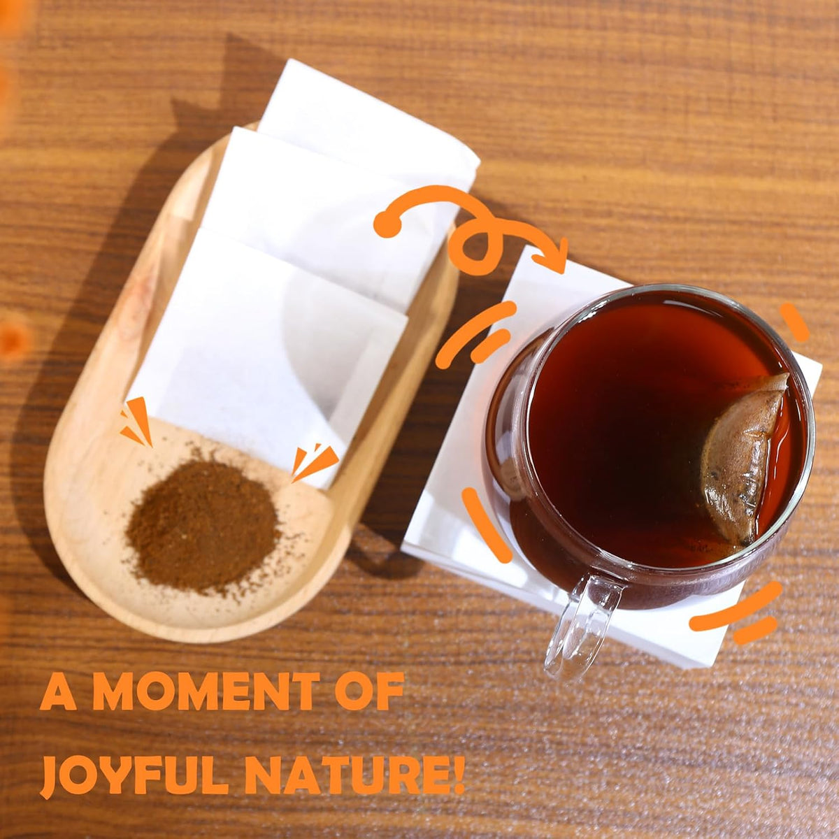 Tearelae - Chaga Tea - 2g x 40 Count - Wild Harvest from Siberia - 100% Pure Natural Chaga Mushroom Tea Bag - Additive-Free - Non-GMO - Caffeine-free