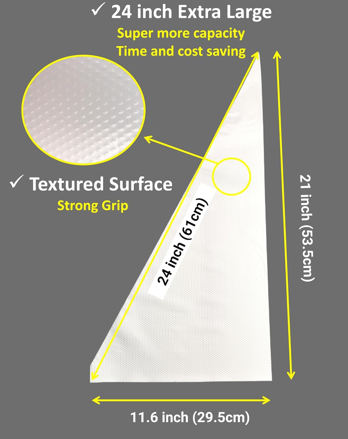 24 Inch Extra Large Piping Bags,100 Pack Disposable Pastry Bags,Thick Anti-Burst Icing Piping Pastry Bags For Frosting Decorating Cake Cupcake Cookie