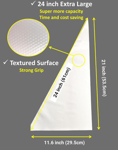 24 Inch Extra Large Piping Bags,100 Pack Disposable Pastry Bags,Thick Anti-Burst Icing Piping Pastry Bags For Frosting Decorating Cake Cupcake Cookie