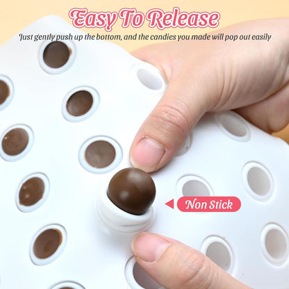 Small Chocolate Molds, 35-Cavity Silicone Sphere Candy Molds, Chocolate Mold for Cake Decoration