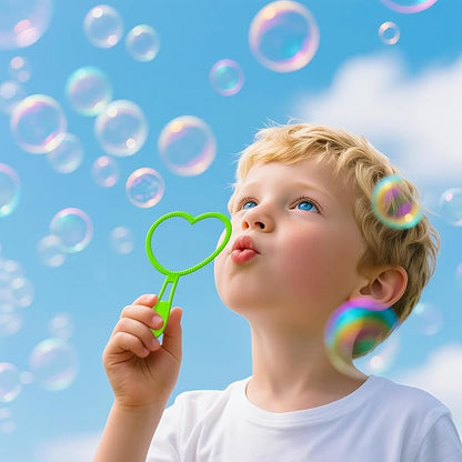 Giant Bubble Wand Kit, 24 Pcs Big Bubble Wands Set with Tray Funny Bubble Maker for Kids Summer Outdoor Birthday Party Favors Gifts