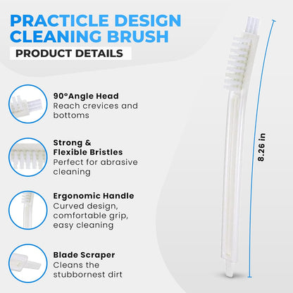 Tackzo Reusable and Washable Lint Roller Multi-Purpose Travel Lint Remover Cleaner Roll with VersaScrub - Eco-Friendly Sticky Roller & Brush for Hard to Reach Areas in Home Car, Quick and Easy