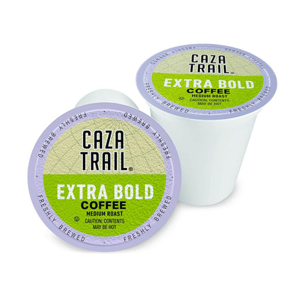 Caza Trail Coffee, Organic Extra Bold Medium Roast, 100 Single Serve Cups