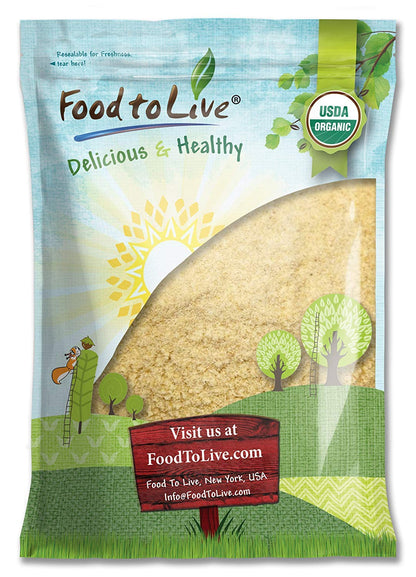 Food to Live Organic KAMUT Khorasan Wheat Flour, 5 Pounds – Stone Ground Powder, 100% Whole Grain Meal, Non-GMO, Kosher, Bulk