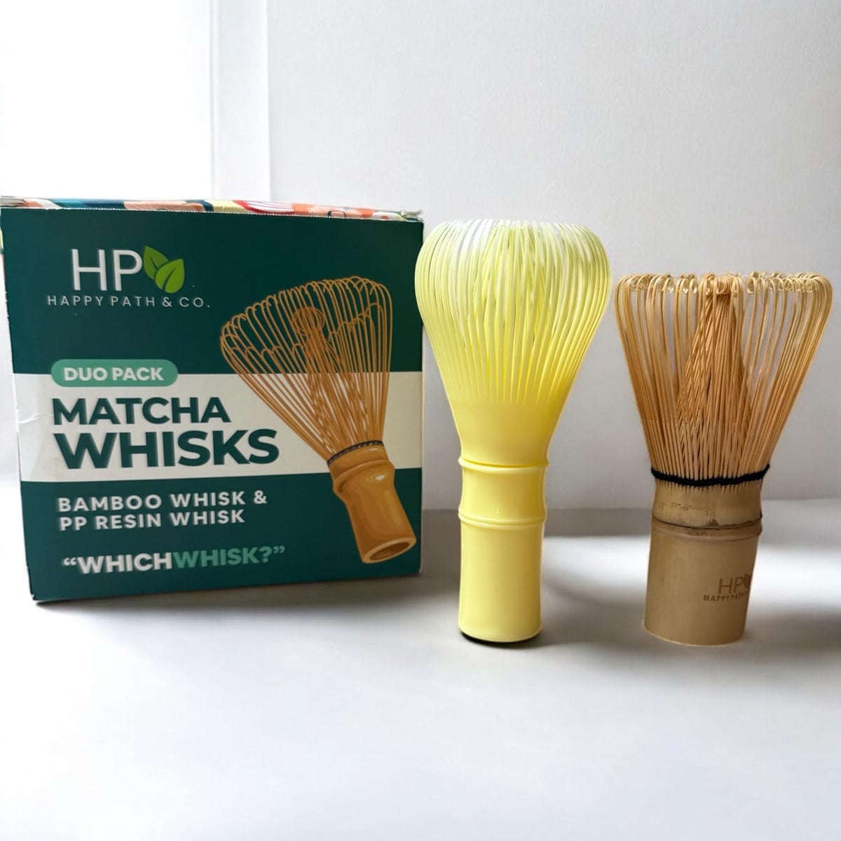Happy Path & CO Matcha Whisks for Japanese Matcha Tea - 100 prong Bamboo & Resin Whisk for Latte, Chasen Matcha Whisk, Traditional & Modern Whisks