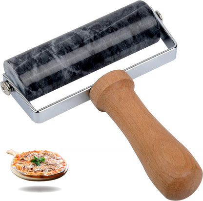 Tianman Rolling Pin Pizza Roller, Marble Roller Non-Stick T-Type, For Cake Baking Tortilla Fudge Pizza Cookies and Other Kitchen Baking Cooking (Type