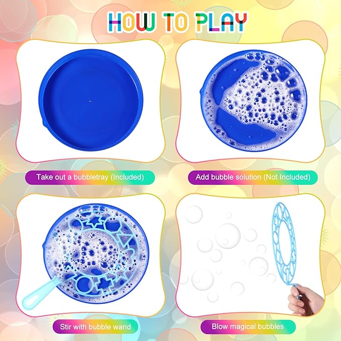 WinnerWhy 30 Pcs Big Bubble Wands Set Most Ages Summer Outdoor Birthday Parties, Without Bubble Solution(pop)