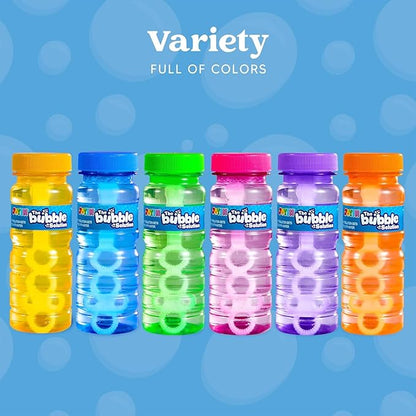 JOYIN Bubble Bottles 6/12/24/36PCS (4oz Solution), Bubbles Wand Bulk for Party Favors for Kids, Toddler Summer Outside Toys Gift for Kids (12)