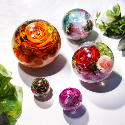 LET'S Resin 9 Pcs Sphere Silicone Molds for Resin, Upgraded Seamless 3D Sphere Resin Molds Silicone