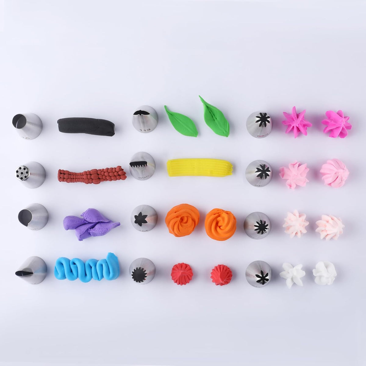 12PCS Piping Tips Set, Food Grade and Premium Stainless Steel Large Piping Tips for Baking Cupcakes, Cake Decorating, Pastries