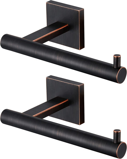 KOKOSIRI Toilet Paper Holder Oil Rubbed Bronze for Bathroom Kitchen Roll Holder Hold Mega Rolls Stainless Steel, 2 Pack, B2005ORB-2P