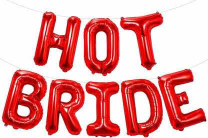 KatchOn, Red Hot Bride Balloons - 16 Inch | Bridal Shower Decorations, Bachelorette Party Favors | Red Bride Balloon for Bride To Be Decorations | Wedding Balloons, Wedding Shower, Bridal Shower Decor