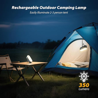 Clemas Motion Sensor Camping Lights,Rechargeable Camping Lantern, Portable Hanging Tent Lights,IPX5 Waterproof Emergency Light for Outdoor,SOS Mode Hurricane Power Outages,Magnet Work Light,2 Pack