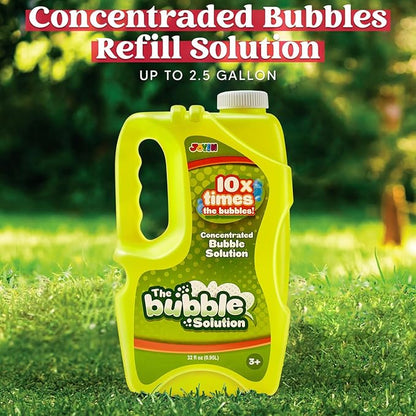 JOYIN 32 OZ Concentrated Bubble Solution for Bubble Machines (Up to 2.5 Gallons), Concentrated Solution Refills for Machine, Wands, Blower, Easter, Kids, Parties