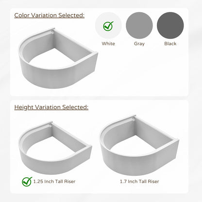 Drip Tray Mug/Cup Riser Made for the Keurig to Reduce Splashes - Riser Only (White, K-Mini 1.25 inches Tall)