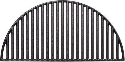 Kamado Joe Durable Half-Moon Cast Iron Cooking Grate with Grill Grate Lifter for Classic Joe 18-inch Charcoal Grill and Smokers in Black, Model KJ-HCICG