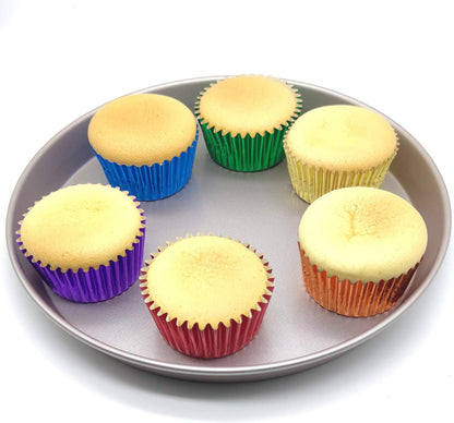 Rainbow 6 Bright Colors Standard Cupcake Liners Muffin Foil Paper Baking Cups, 120-Count