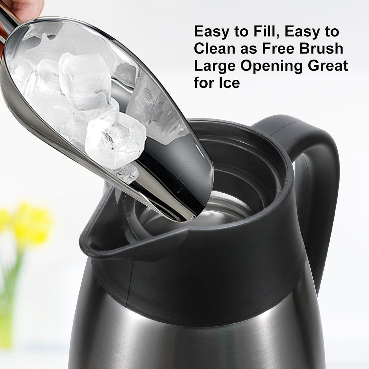 Thermal Coffee Carafe, Insulated Stainless Steel Coffee Carafes for Keeping Hot Coffee & Water Hot Beverage-12Hours