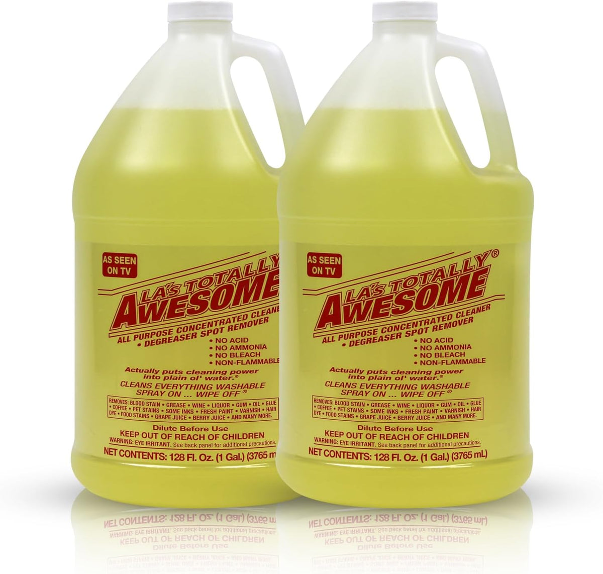 La's Totally Awesome All Purpose Cleaner Refill – 128oz (Pack of 2) Concentrated Multipurpose Cleaner & Heavy Duty Degreaser for Home, Kitchen, Bathroom, Floors, Spray Bottles & More