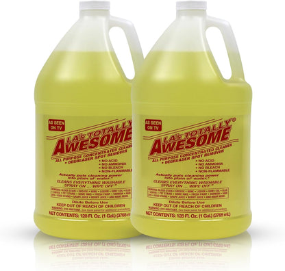La's Totally Awesome All Purpose Cleaner Refill – 128oz (Pack of 2) Concentrated Multipurpose Cleaner & Heavy Duty Degreaser for Home, Kitchen, Bathroom, Floors, Spray Bottles & More