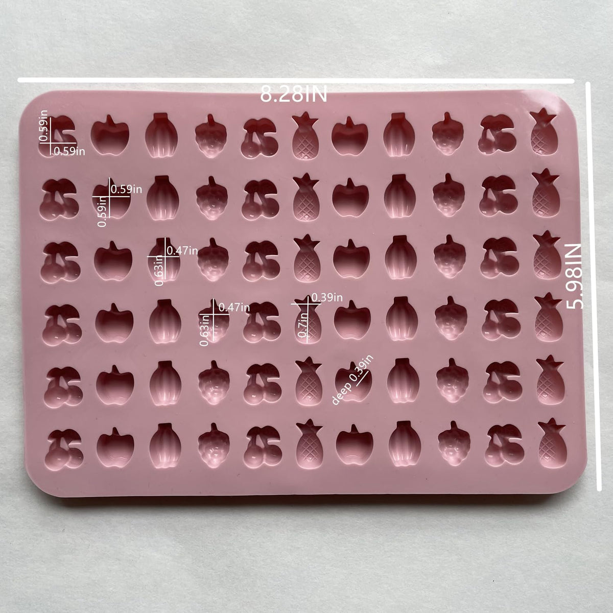 Mini Silicone Molds,120 Cups Chocolate Drops Mold,Fondant Cake Mold for Chocolate,Hard Candy,Biscuits,Cookie,Jelly,Sugarcraft,Homemade Treats and DIY Baking,2 Pack(66 Fruit & 54 Animal) Pink
