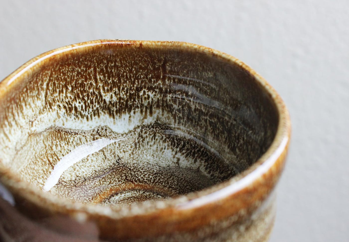 Japanese Traditional Handcrafted Matcha Chawan Tea Bowl Cup Ceremony Tableware Pottery (Ame Yuu)