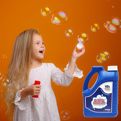 100 oz Concentrated Bubble Solution, Refills up to 8 Gallons, Non-Toxic Concentrated Solution for Bubble Machines, Giant Bubble Wands,Bubble Gun and Blowers (Single)