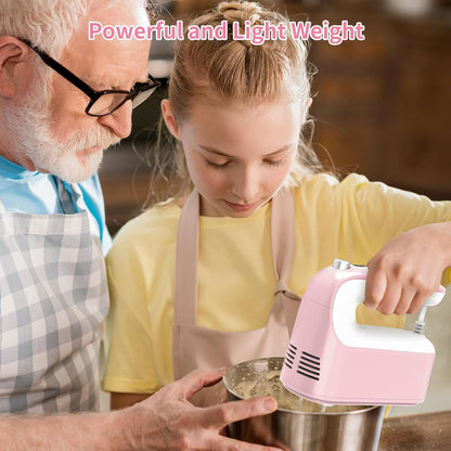 9-Speed Digital Hand Mixer Electric, 400W DC Motor, Hand Mixer electric Handheld with Snap-On Storage Case, Touch Button, Turbo Boost