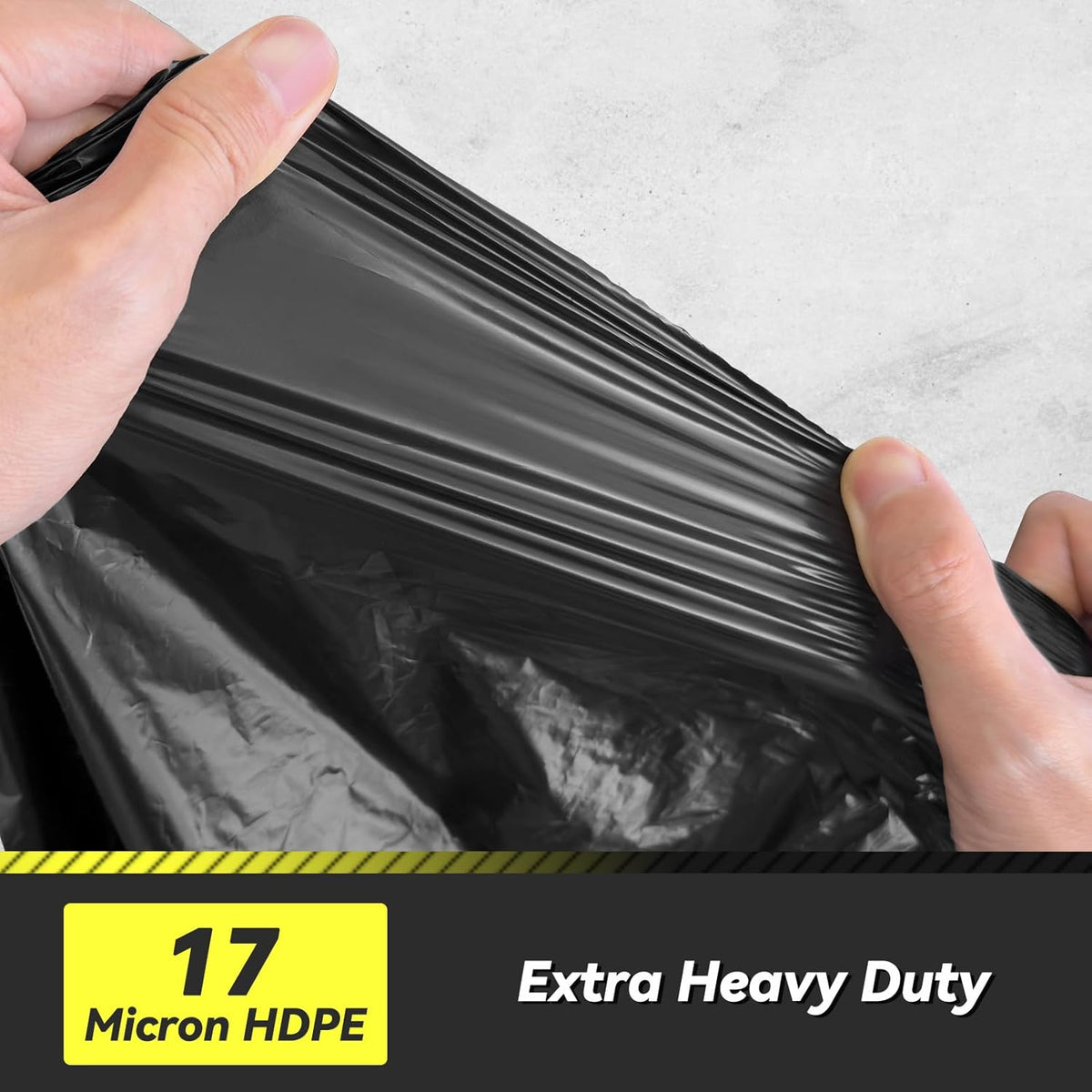 100 Count 17 Micron Extra Heavy Duty 4 Gallon Trash Bags, Sturdy & Tear-Resistant Small Trash Bags for Bathroom & Kitchen