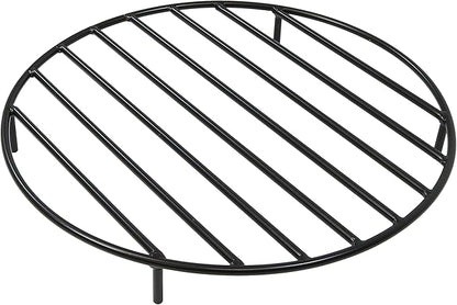 Sunnydaze Round Fire Pit Grate - Elevated Wood Grate for Fire Pit - Heavy-Duty Steel Log Grate for Outside - 24-Inch