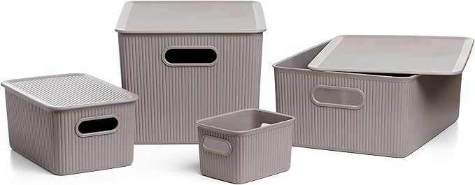 Tatay Baobab Multi-purpose Small Storage Basket with Capacity for 1.5 Litres, Taupe, 12.8 x 16.7 x 10