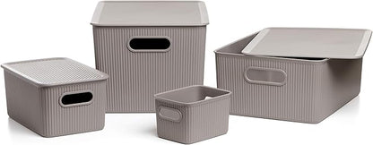 Tatay Baobab Multi-purpose Small Storage Basket with Capacity for 1.5 Litres, Taupe, 12.8 x 16.7 x 10